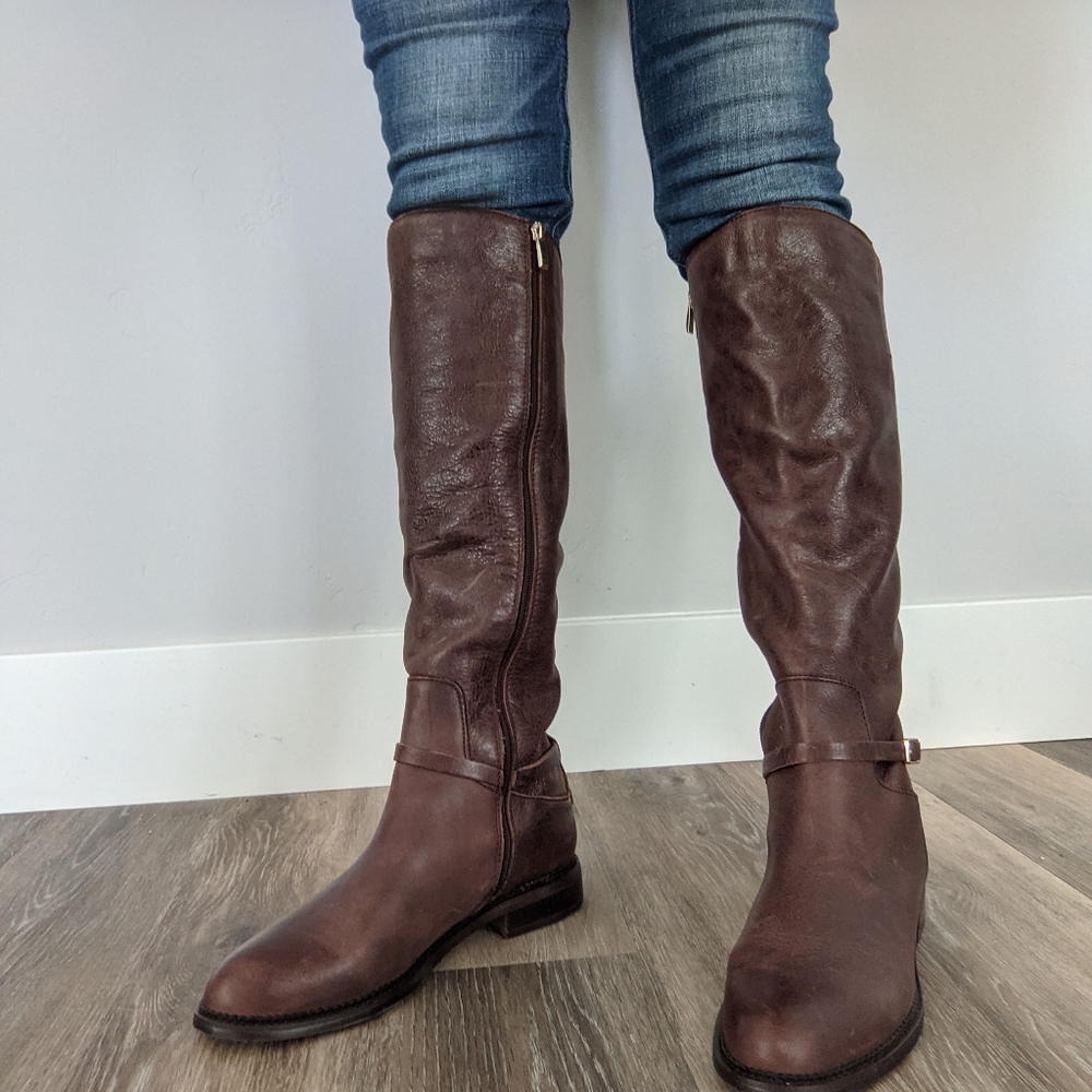 Women's 8.5 Franco Sarto Haily Knee High Leather Boots